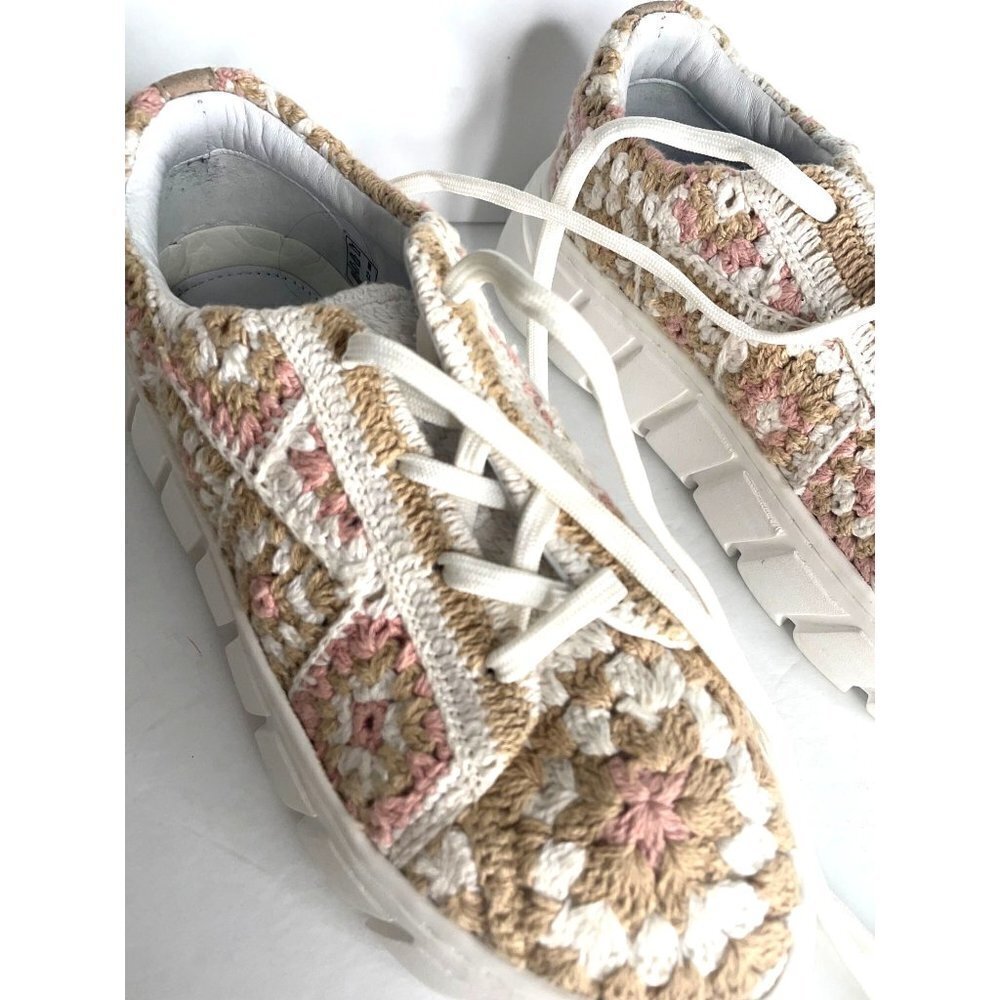 Free People Catch Me If You Can Sneakers Platform Crocheted Size EU 37 6.5 NEW